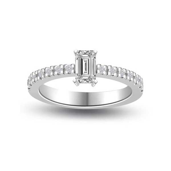 Solitär Ring Diamant  Weißgold R174