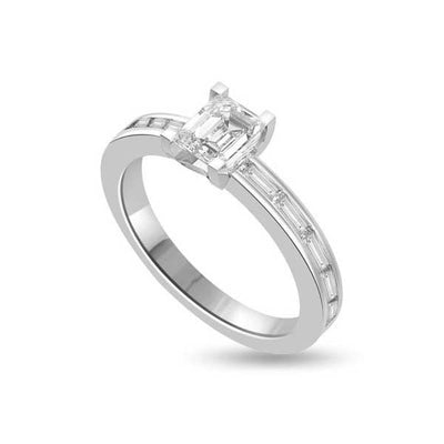 Solitär Ring Diamant  Weißgold R187