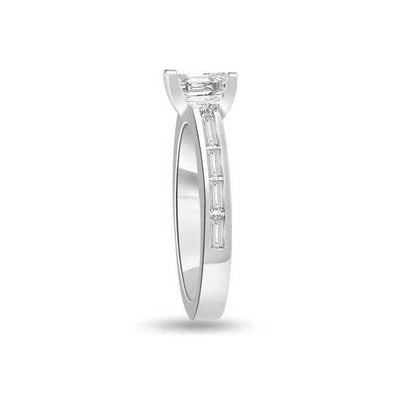 Solitär Ring   Diamant    Platin  R187