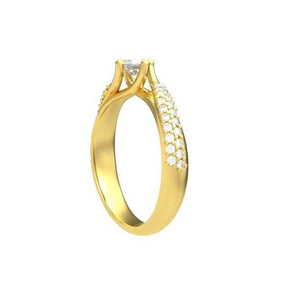 Solitär Ring Diamant  Gelbgold R272