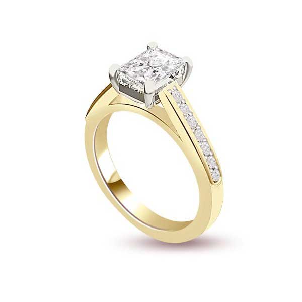Solitär Ring Diamant  Gelbgold R276