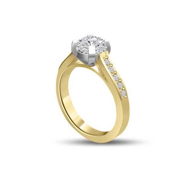 Solitär Ring Diamant  Gelbgold R277