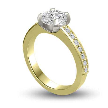 Solitär Ring Diamant  Gelbgold R280