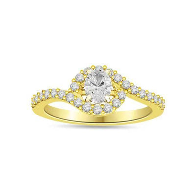 Solitär Ring Diamant  Gelbgold R290