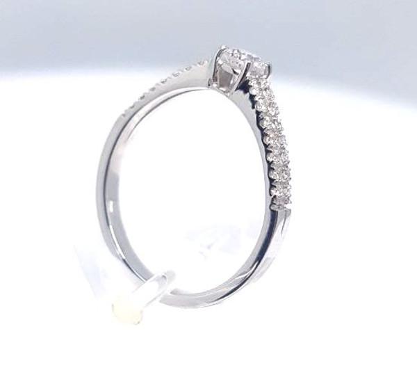 Solitär Ring Diamant Weißgold  Rb030