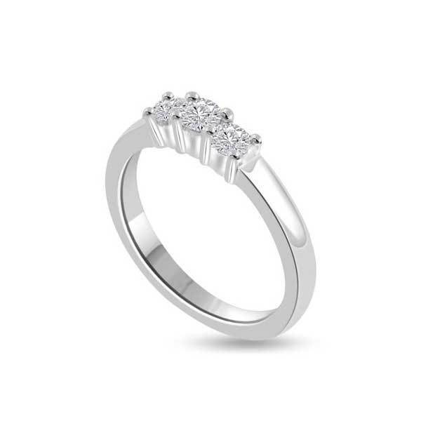 Trilogie Diamant Ring Platin  R108