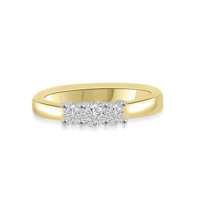 Trilogie Diamant Ring Gelbgold R108