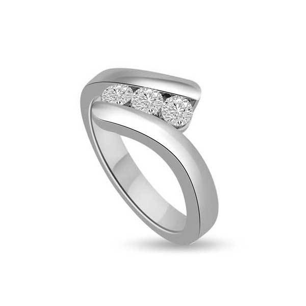 Trilogie Diamant Ring Weißgold - R111