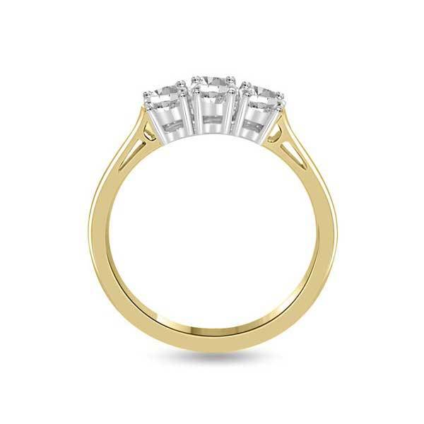 Trilogie Diamant Ring   Gelbgold R193