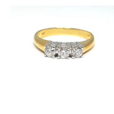Trilogie Ring Diamant Gelbgold Rb031
