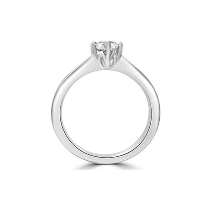 Solitär Ring   Diamant    Platin  R849