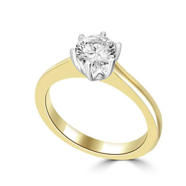 Solitär Ring Diamant  Gelbgold R849