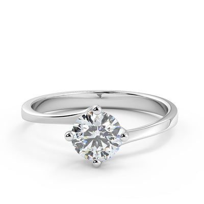 Solitär Ring   Diamant    Platin  R998