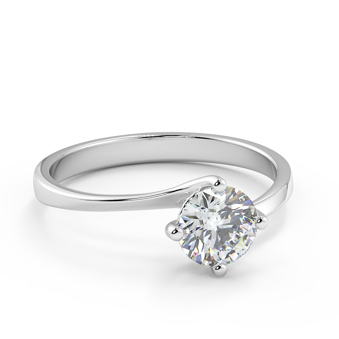 Solitär Ring   Diamant    Platin  R998